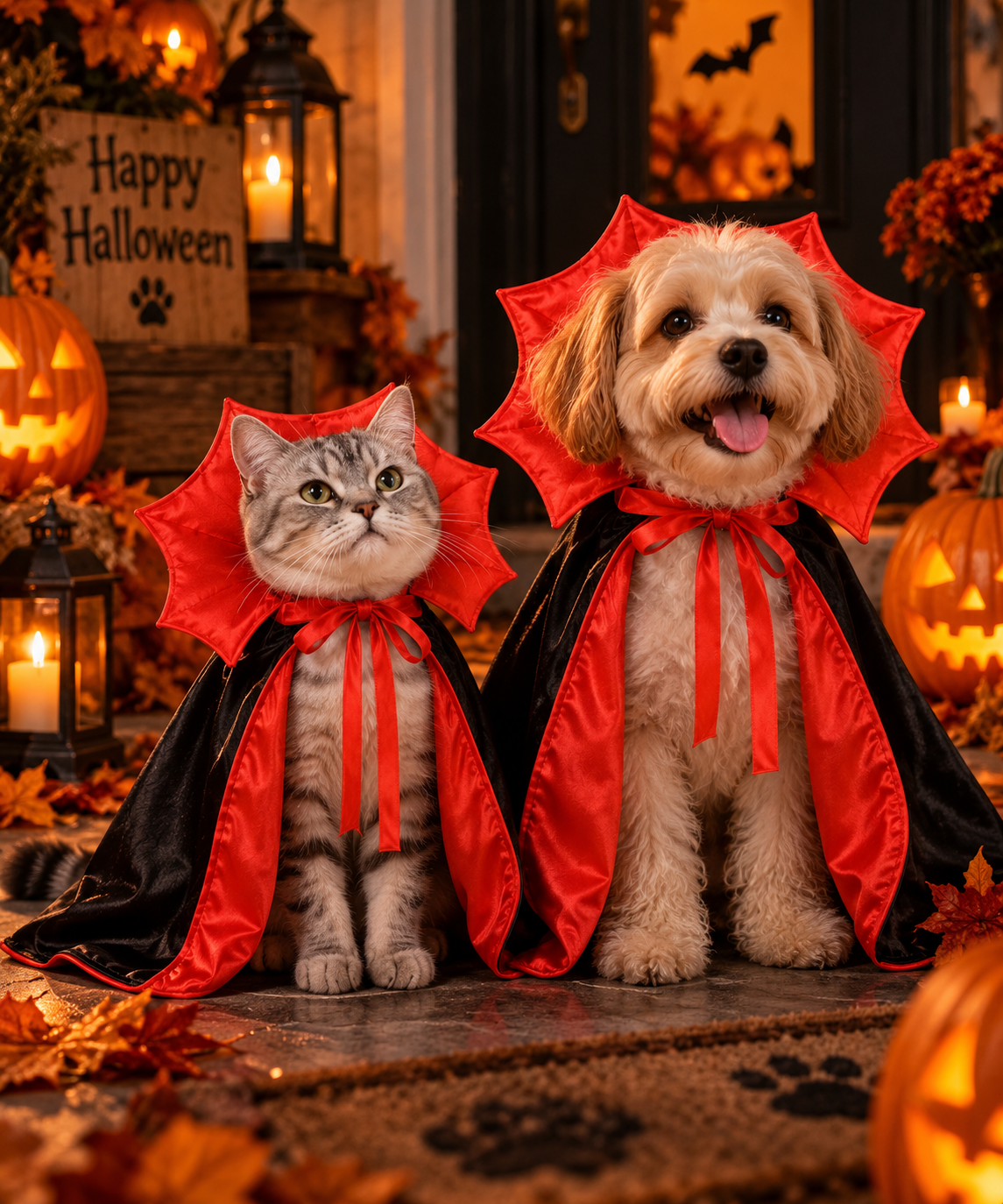 Capa Conde Drácula para mascotas – Edición Halloween