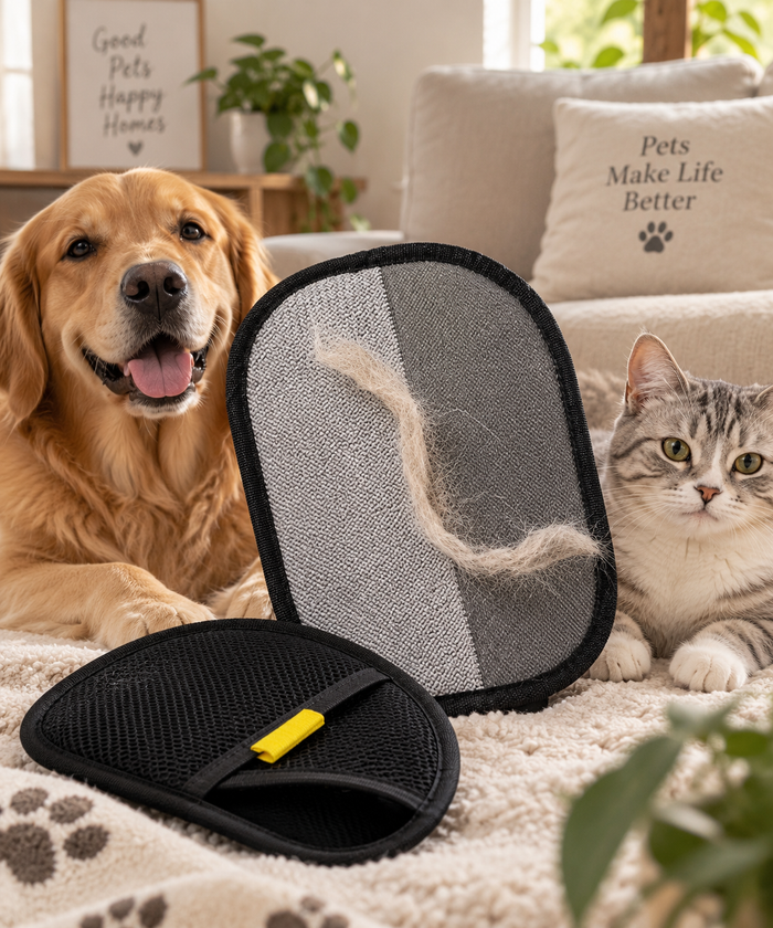 Guante Mágico Quitapelos Doble Cara – Para mascotas, sofás y ropa