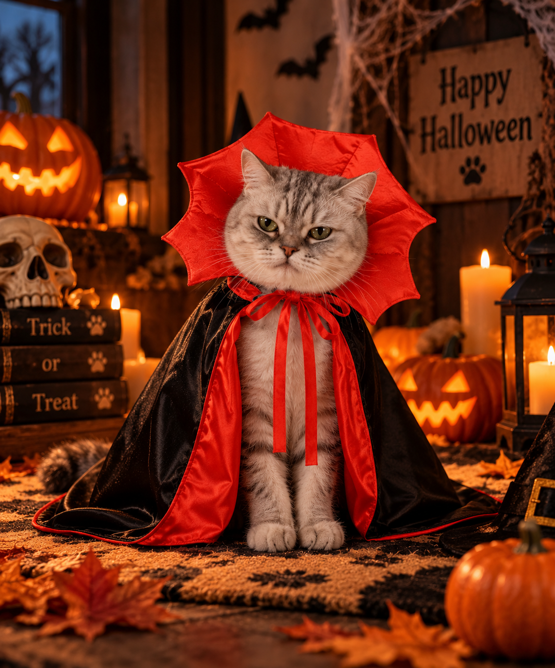 Capa Conde Drácula para mascotas – Edición Halloween