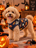 Chaleco de Halloween para Perros – Calabazas y Gatos Negros